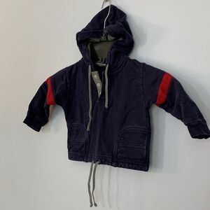 HARTSTRINGS | Baby Boys Navy Red Hoodie Sweatshirt
